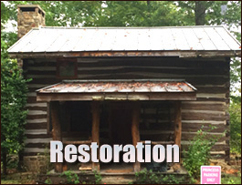Historic Log Cabin Restoration  Wendell, North Carolina