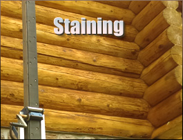  Wendell, North Carolina Log Home Staining